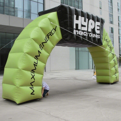 KeepFuns Green inflatable special-shaped advertising arch, brand creative publicity arch, indoor and outdoor activity display arch, energy drink promotion arch