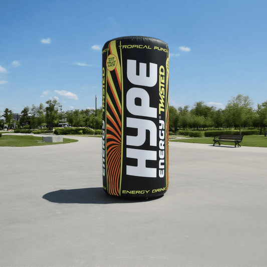 KeepFuns Hype Energy Advertising Inflatable Lamppost Outdoor Energy Drink Promotion Inflatable Model Custom Illuminated Display Column