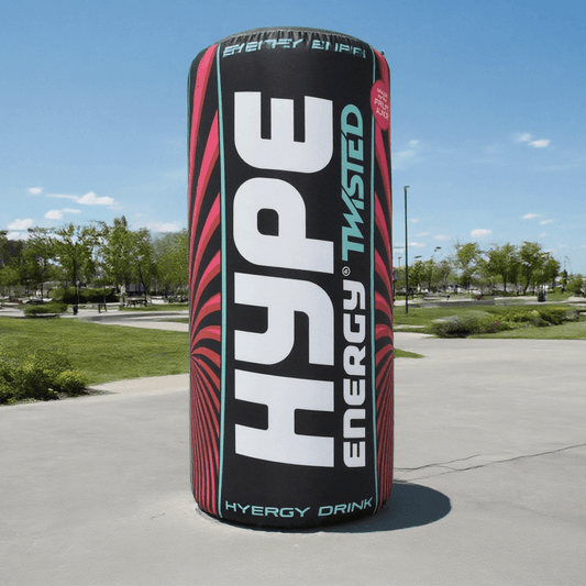 KeepFuns Hype Energy Advertising Inflatable Lamppost Outdoor Energy Drink Promotion Inflatable Model Custom Illuminated Display Column