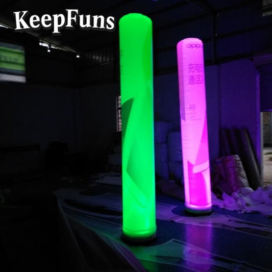 KeepFuns inflatable light column, with customizable size, color and printed content, can be inflated quickly and conveniently, be used multiple times, suitable for publicity and promotion.