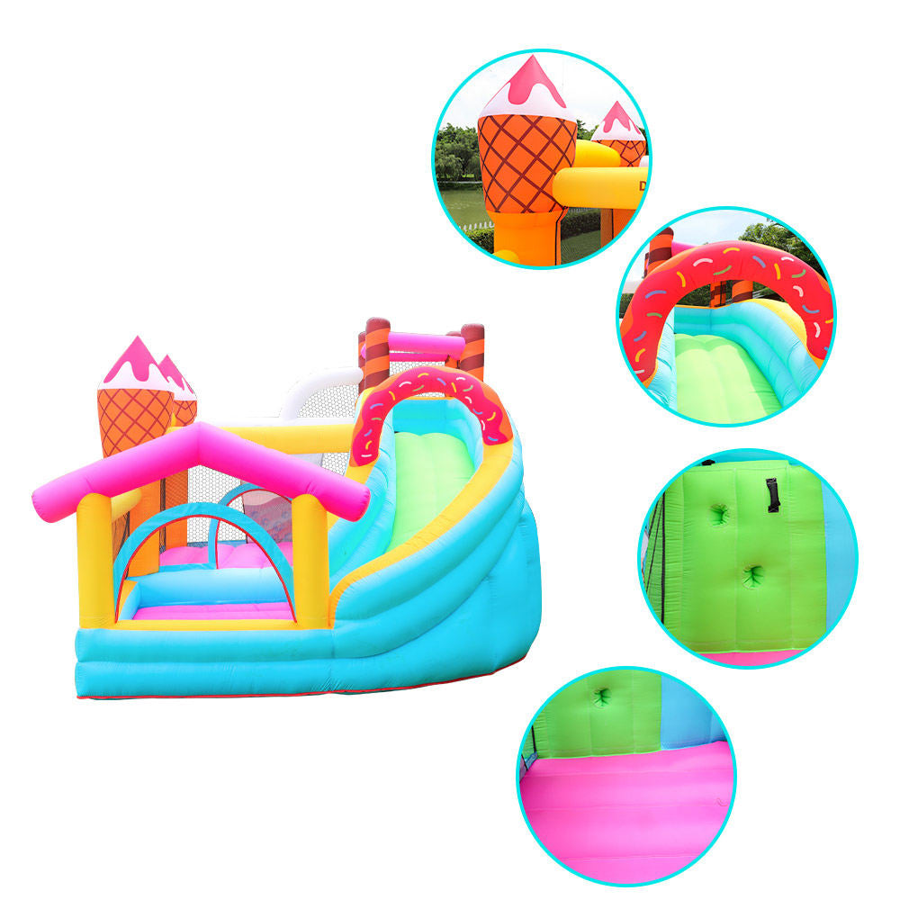 KeepFuns Ice cream donut inflatable castle Children's slide ball pool trampoline park Outdoor parent-child interactive amusement facilities Candy theme inflatable toys