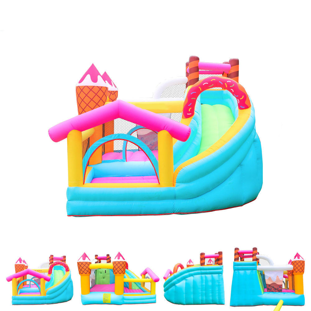 KeepFuns Ice cream donut inflatable castle Children's slide ball pool trampoline park Outdoor parent-child interactive amusement facilities Candy theme inflatable toys