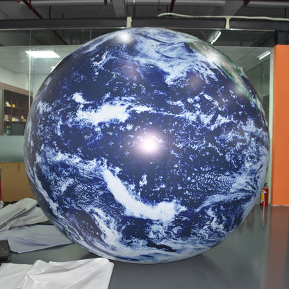 KeepFuns Inflatable Earth Model Large Planet Advertising Inflatable Astronomy Science Exhibition Props Simulation Globe Balloon