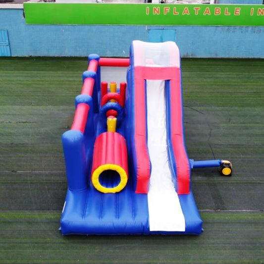 KeepFuns Inflatable Land Obstacle Race Equipment Blue and Red Parent-Child Interactive Competition Props