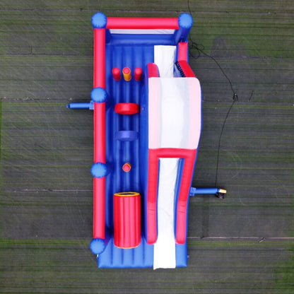KeepFuns Inflatable Land Obstacle Race Equipment Blue and Red Parent-Child Interactive Competition Props