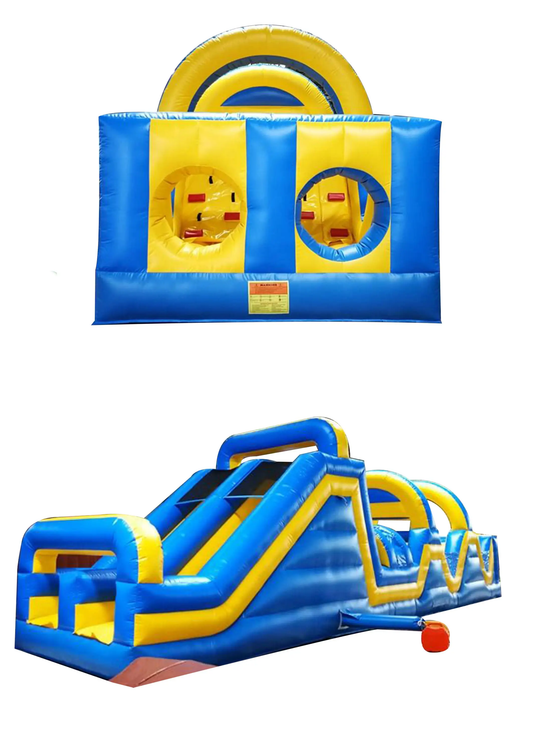 Inflatable Obstacle Course, Outdoor Fun, Party Game,3*10m