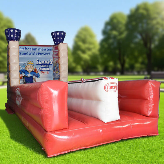 KeepFuns Inflatable Rally Game Props Outdoor Team Interaction Sports Games Red Fun Competitive Equipment Sandwich Theme Inflatable Toys