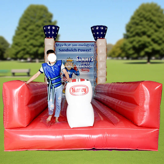 KeepFuns Inflatable Rally Game Props Outdoor Team Interaction Sports Games Red Fun Competitive Equipment Sandwich Theme Inflatable Toys