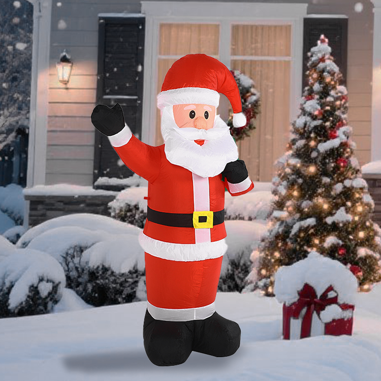 Backpack Santa Claus; Christmas decoration inflatable toy; with LED lights; 1.5m inflatable model; holiday gift indoor and outdoor decoration