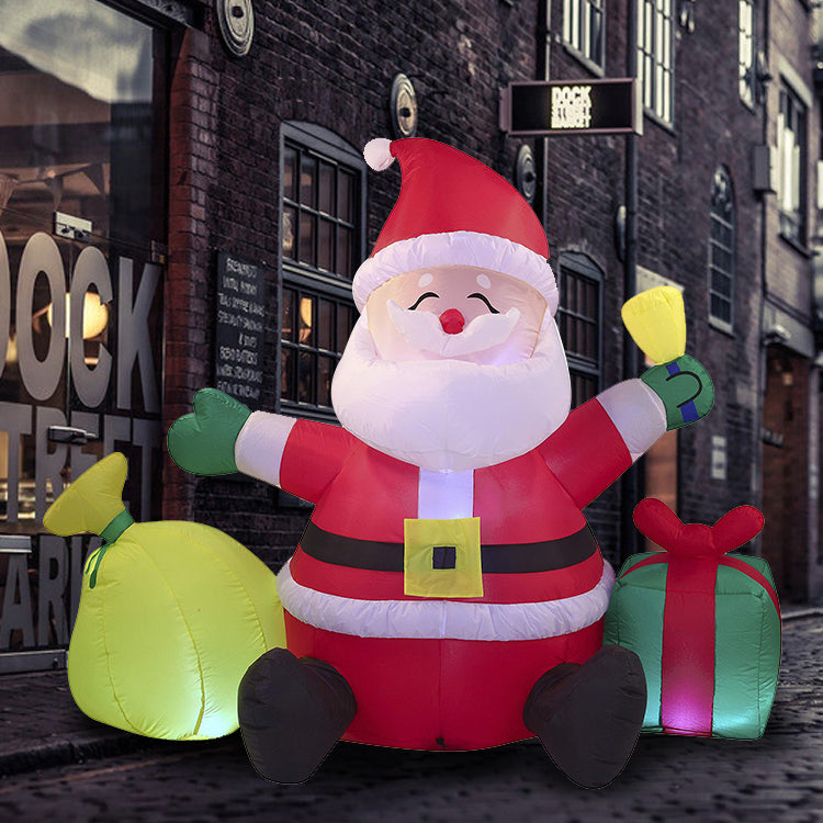 Inflatable Santa Claus with Gift Box Christmas Decoration 1.5m