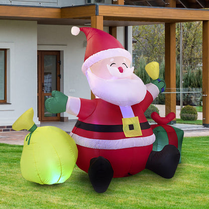 Inflatable Santa Claus with Gift Box Christmas Decoration 1.5m
