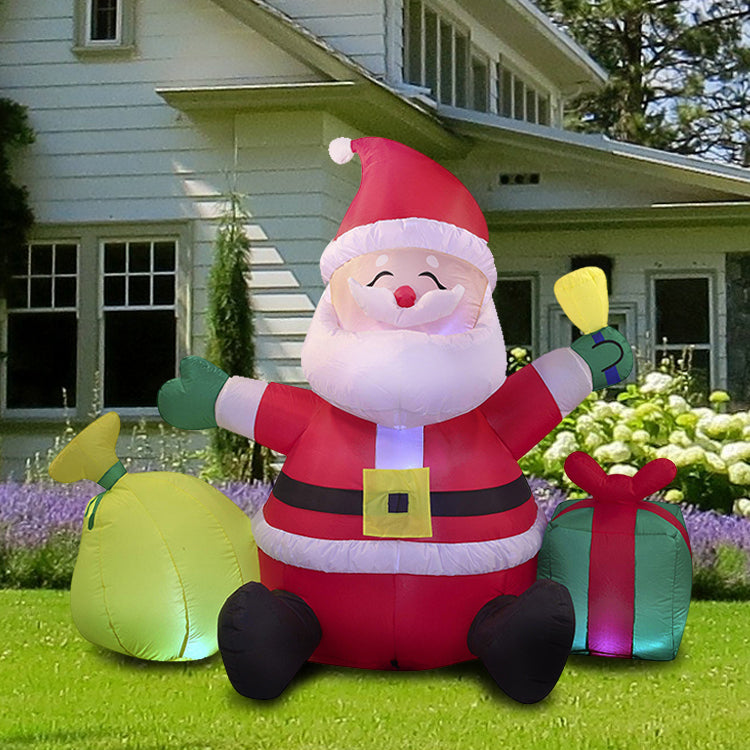 Inflatable Santa Claus with Gift Box Christmas Decoration 1.5m