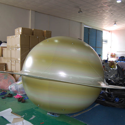 KeepFuns Inflatable Saturn model, large simulated planet inflatable model, astronomy science exhibition props, space theme event decoration balloon
