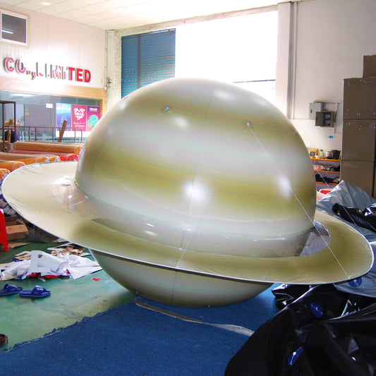 KeepFuns Inflatable Saturn model, large simulated planet inflatable model, astronomy science exhibition props, space theme event decoration balloon
