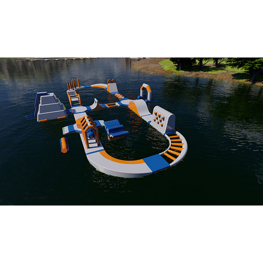 Inflatable Water Park, Floating Water Park, Water Inflatable Playground 38.5*22.8m