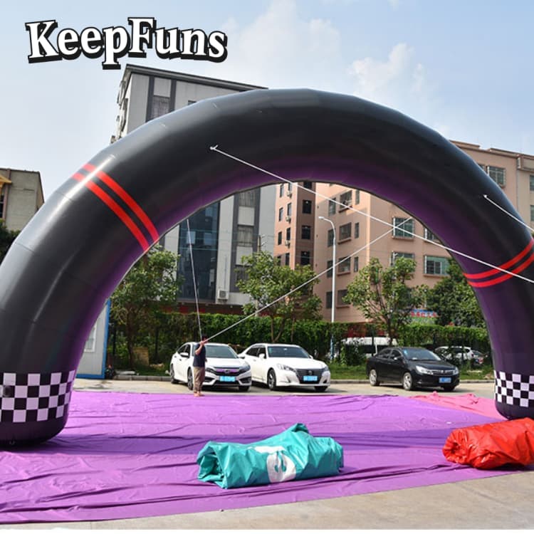 KeepFuns Inflatable Arch inflates quickly and is lightweight, suitable for store promotions, advertising campaigns, commercial events, outdoor competitions, and more.