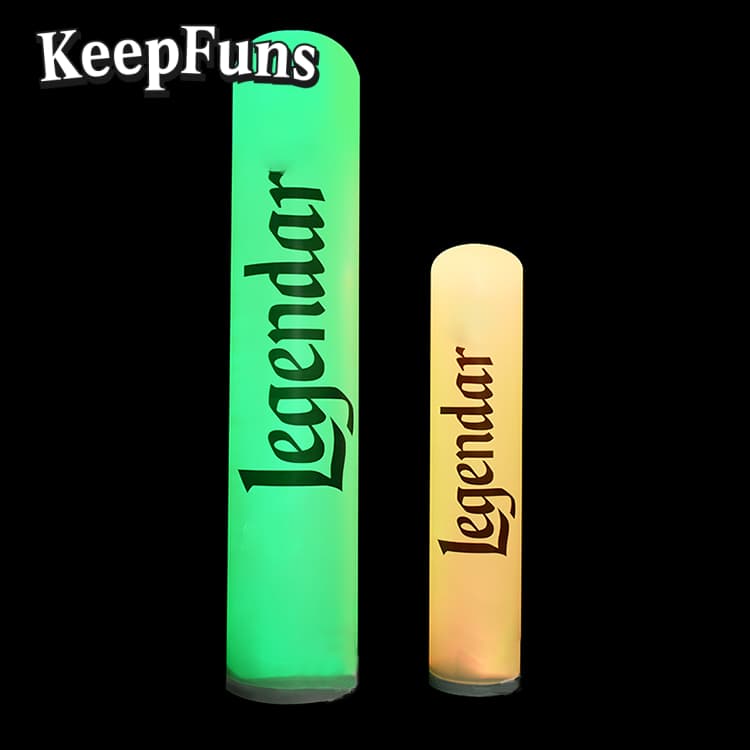 KeepFuns inflatable light pole, which can be customized in color and printed content, inflates quickly, and is suitable for store promotions, advertising, other commercial activities, etc.