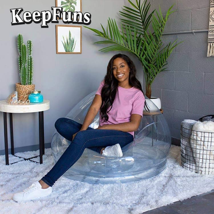 KeepFuns Inflatable Single Sofa, which inflates quickly and is lightweight, is suitable for home use, camping, and other outdoor activities, etc.