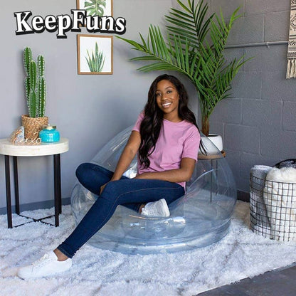 KeepFuns Inflatable Single Sofa, which inflates quickly and is lightweight, is suitable for home use, camping, and other outdoor activities, etc.