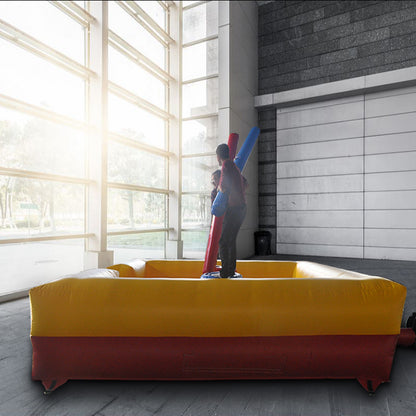 KeepFuns Inflatable fun battle table, yellow and red contrasting outdoor team building game props, parent-child interactive inflatable sports facilities