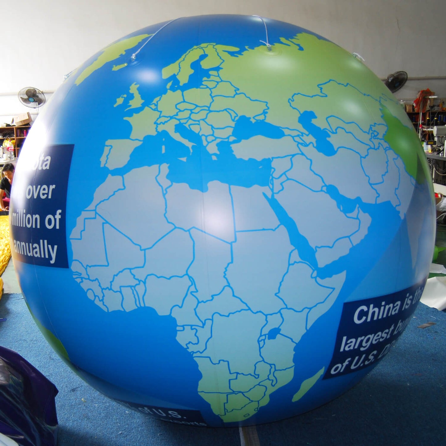 KeepFuns Inflatable globe for geography science promotion, Minnesota corn export promotion, large teaching display props