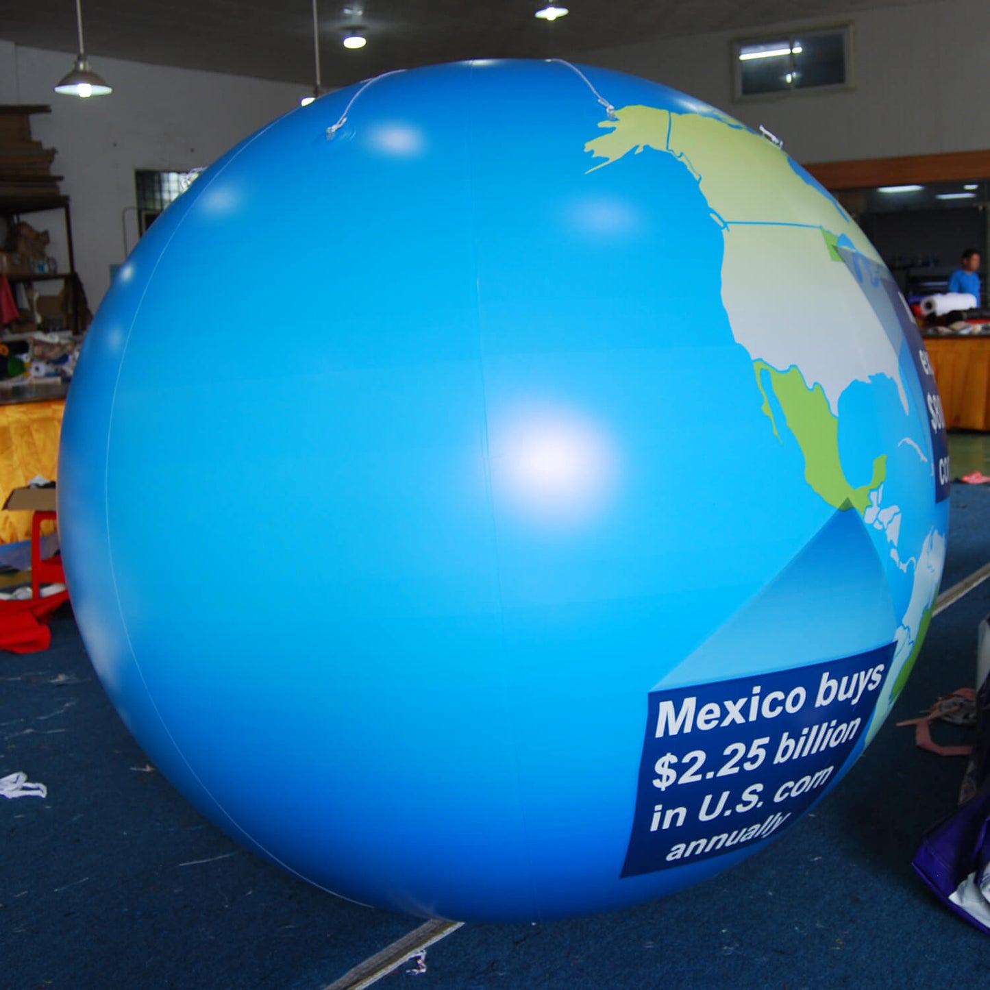 KeepFuns Inflatable globe for geography science promotion, Minnesota corn export promotion, large teaching display props