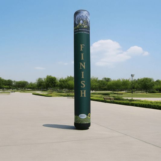 KeepFuns Inflatable outdoor event finish light pole, marathon/running event logo inflatable model, custom text luminous inflatable column