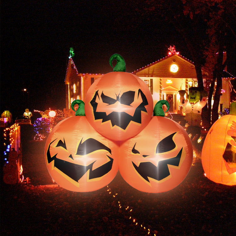 Inflatable Halloween Pumpkin Combo, Halloween Decorations Outdoor Inflatables Pumpkin,Halloween Blow Up Yard Outdoor Decorations