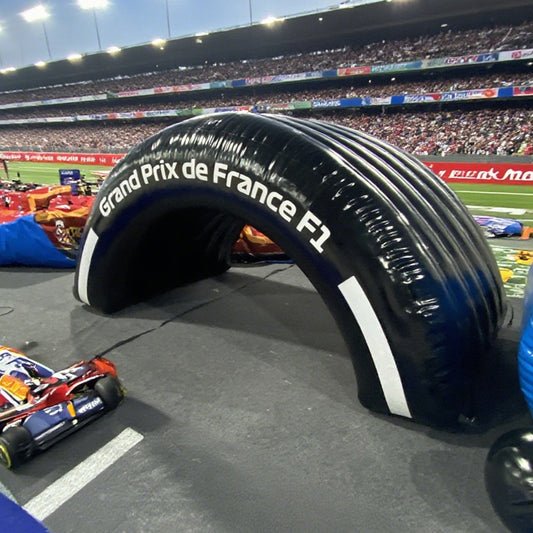KeepFuns Inflatable semicircular arch, tire-shaped advertising arch, outdoor event promotion arch, brand-customized event arch