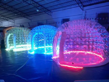 KeepFuns Inflatable Bubble House Tent Transparent Single Tunnel Bubble House Dome Camping Cabin with Blower Suitable for Indoor and Outdoor Family Backyard Camping Outdoor Transparent Starry Sky Tent