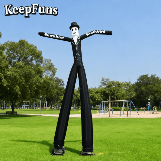KeepFuns Blackbird Gentleman Shape Inflatable Dancer Advertising Model Activity Drainage Inflatable Model Outdoor Promotional Props
