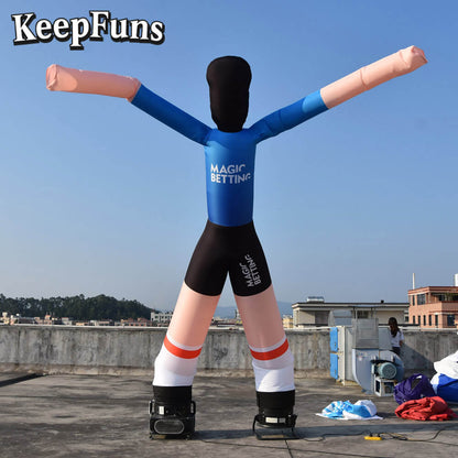 KeepFuns Blue Inflatable Dancer Advertising Model Sports Events / Commercial Activities Drainage Inflatable Model