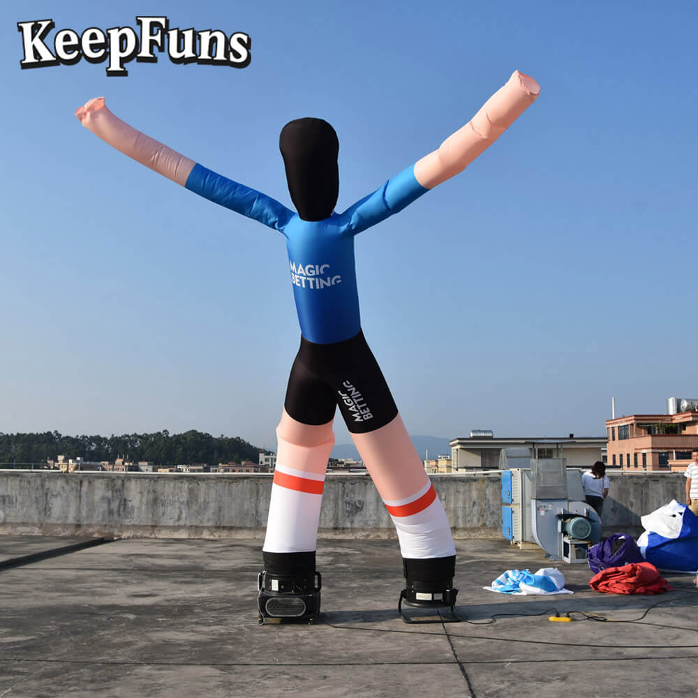 KeepFuns Blue Inflatable Dancer Advertising Model Sports Events / Commercial Activities Drainage Inflatable Model