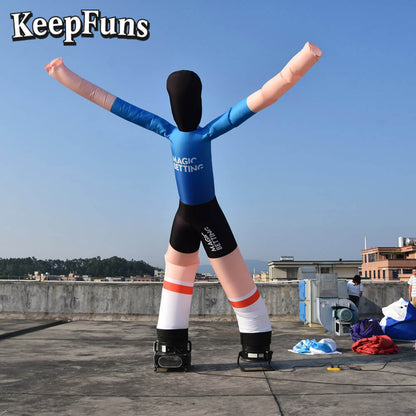 KeepFuns Blue Inflatable Dancer Advertising Model Sports Events / Commercial Activities Drainage Inflatable Model