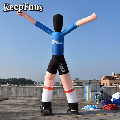 KeepFuns Blue Inflatable Dancer Advertising Model Sports Events / Commercial Activities Drainage Inflatable Model