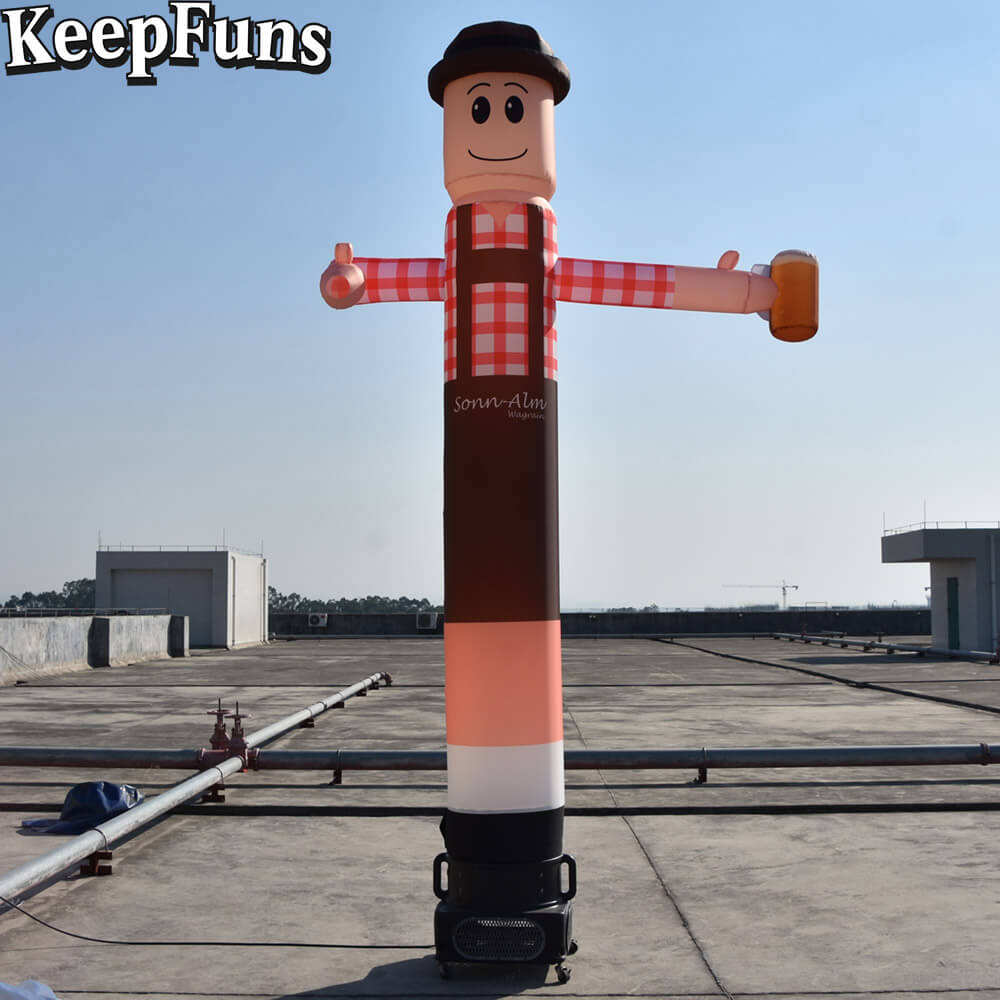 KeepFuns Cartoon Worker Shape Inflatable Dancer Advertising Model Activity Drainage Inflatable Model Outdoor Promotional Props