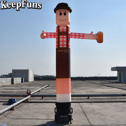 KeepFuns Cartoon Worker Shape Inflatable Dancer Advertising Model Activity Drainage Inflatable Model Outdoor Promotional Props