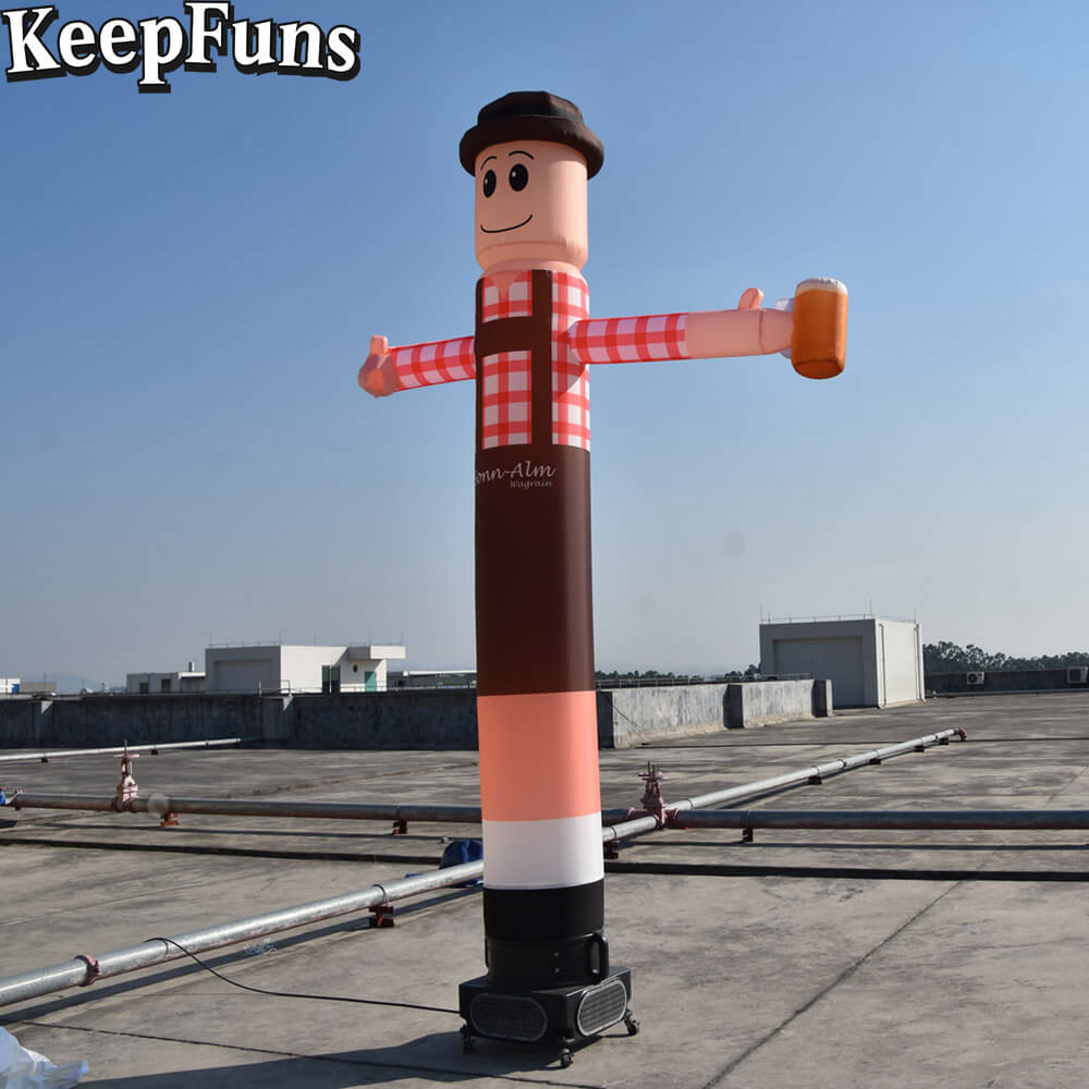 KeepFuns Cartoon Worker Shape Inflatable Dancer Advertising Model Activity Drainage Inflatable Model Outdoor Promotional Props