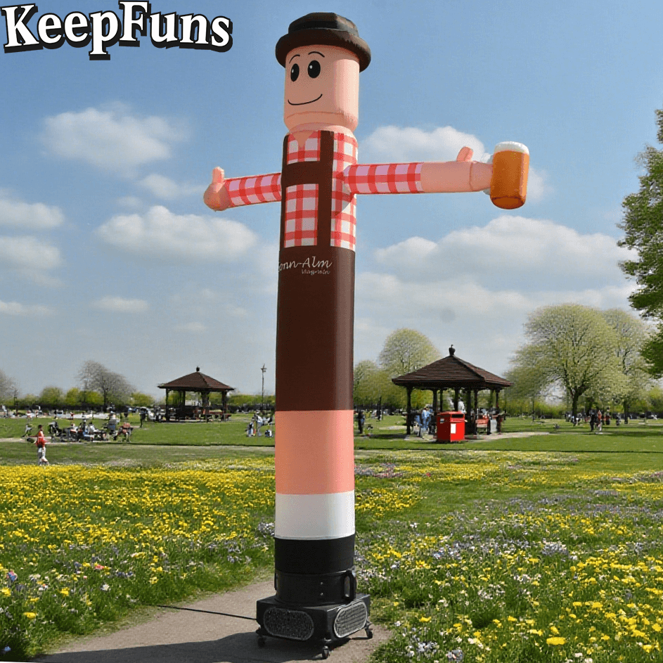 KeepFuns Cartoon Worker Shape Inflatable Dancer Advertising Model Activity Drainage Inflatable Model Outdoor Promotional Props