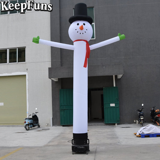 KeepFuns Christmas Snowman Inflatable Dancing Star Advertising Model Holiday Decoration Inflatable Model Outdoor Christmas Drainage Props