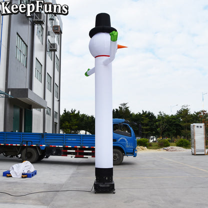 KeepFuns Christmas Snowman Inflatable Dancing Star Advertising Model Holiday Decoration Inflatable Model Outdoor Christmas Drainage Props
