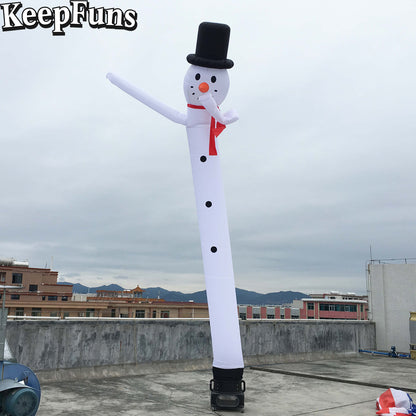 KeepFuns Christmas Snowman Inflatable Dancing Star Advertising Model Holiday Drainage Inflatable Model Outdoor Christmas Decoration Props