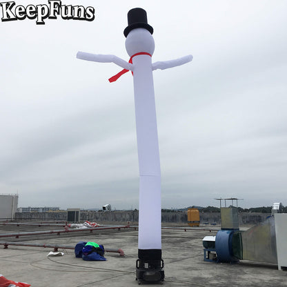 KeepFuns Christmas Snowman Inflatable Dancing Star Advertising Model Holiday Drainage Inflatable Model Outdoor Christmas Decoration Props