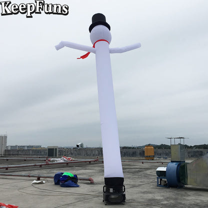 KeepFuns Christmas Snowman Inflatable Dancing Star Advertising Model Holiday Drainage Inflatable Model Outdoor Christmas Decoration Props