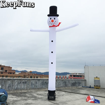 KeepFuns Christmas Snowman Inflatable Dancing Star Advertising Model Holiday Drainage Inflatable Model Outdoor Christmas Decoration Props