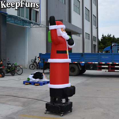 KeepFuns Christmas inflatable Santa Claus dancing star advertising model holiday drainage inflatable model outdoor Christmas decoration props
