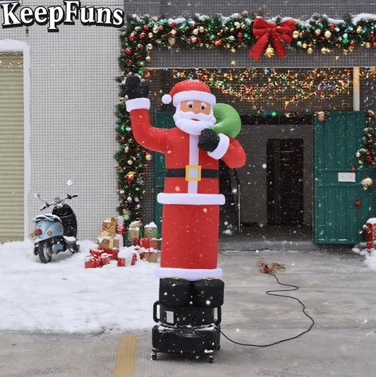 KeepFuns Christmas inflatable Santa Claus dancing star advertising model holiday drainage inflatable model outdoor Christmas decoration props