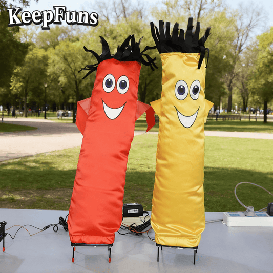 KeepFuns Colorful Cartoon Inflatable Dancer Advertising Model Shopping Mall Activity Drainage Inflatable Model Outdoor Promotional Props