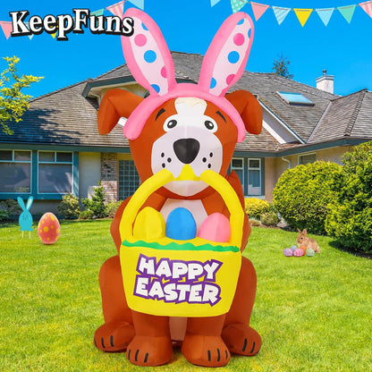 KeepFuns Cute Dog Easter Inflatable Decoration Shopping Mall Holiday Event Diversion Inflatable Model