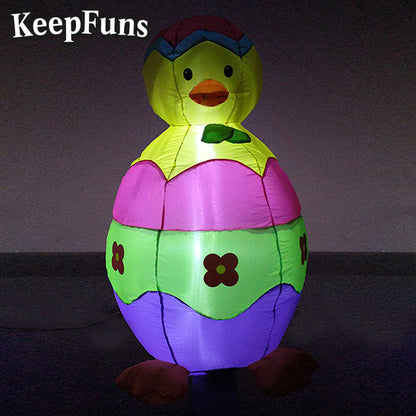 KeepFuns Easter Duckling Egg Inflatable Decoration - Outdoor Garden Festival Celebration Inflatable Model
